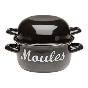 Formschöner Emaille Muscheltopf von Victor